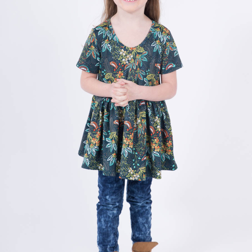 Kid Muse Top Free Bird Slate